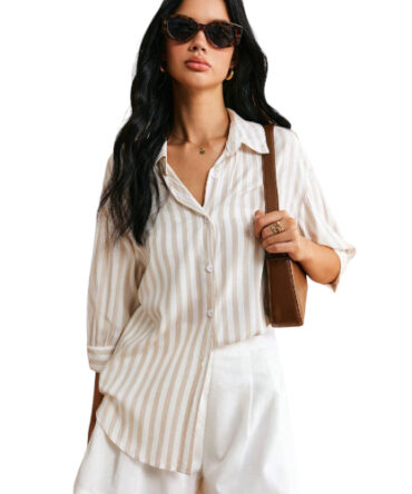 Blusa Rayas Beige