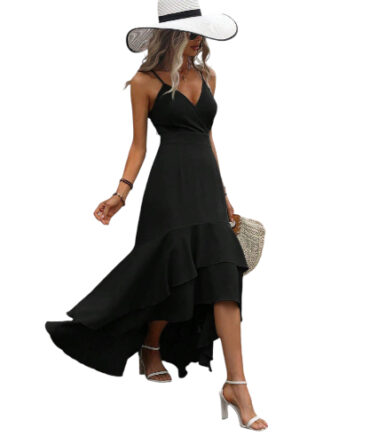 Vestido Negro faralados