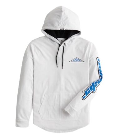 Sueter hollister blanco logo azul