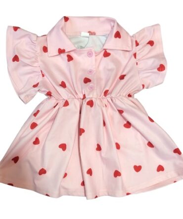 Vestido rosa con corazon