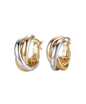 Zarcillos Dorado con Plateado