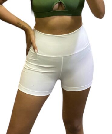 Short lycra blanco