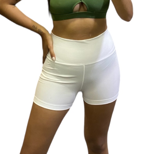 Short lycra blanco
