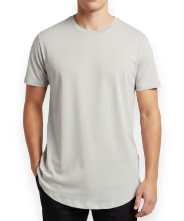 Franela Hollister Gris Claro Curved #0