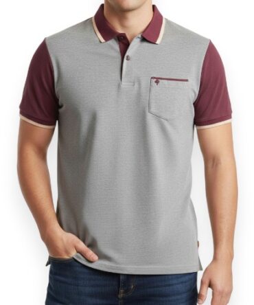 Chemise Gris y Rosa #D099
