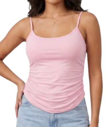 Blusa de tiras rosada