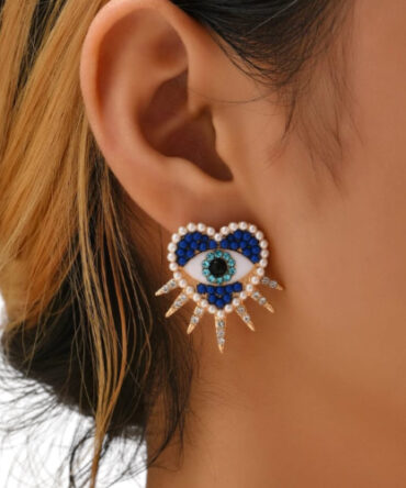 Zarcillos ojo turco azul