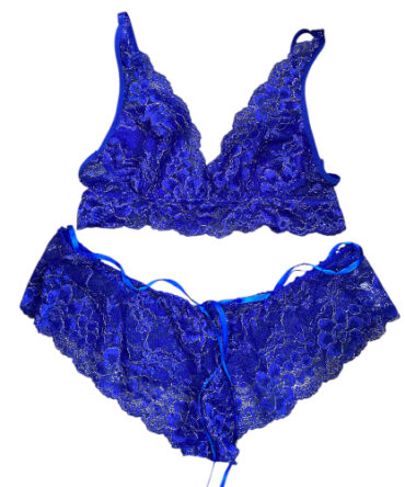 Conjunto Azul Rey con Hilo Dorado NN