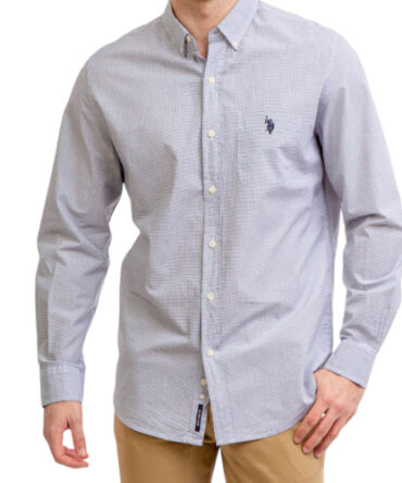 Camisa Manga Larga Polo Lineas Gris #10