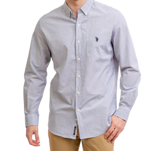 Camisa Manga Larga Polo Lineas Gris #10
