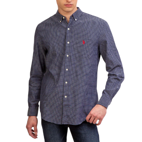 Camisa Manga Larga Polo Azul