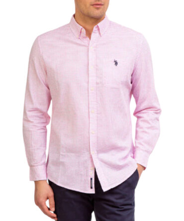 Camisa Manga Larga Polo Rosa #02