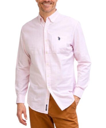 Camisa Manga Larga Polo Rosa #01