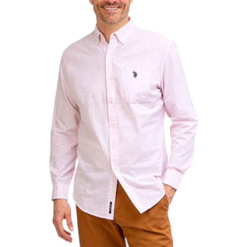 Camisa Manga Larga Polo Rosa #01