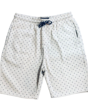 Short jogger beige con ancla