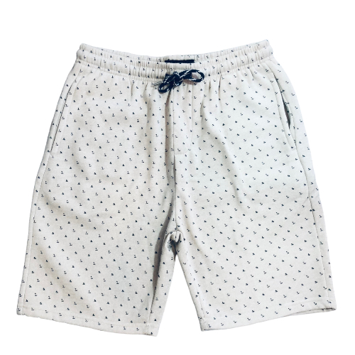 Short jogger beige con ancla