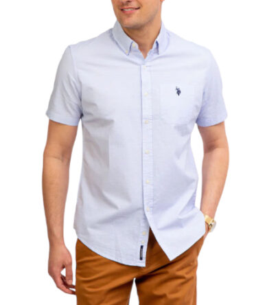 Camisa Manga Corta Polo Azul #18