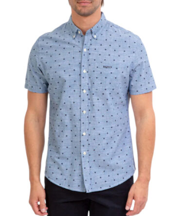 Camisa Polo Azul Con Estrellas negras