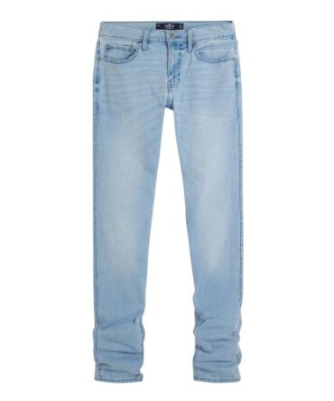 Pantalon Hollister Advanced Súper Skinny Stacked Azul Medio