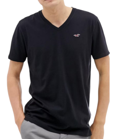 Franela Hollister Cuello V Logo Rojo