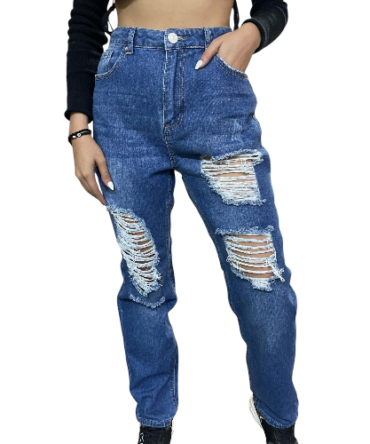 Mom Jean Roto denim blud importado
