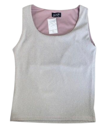 Blusa Brillante Gris Claro