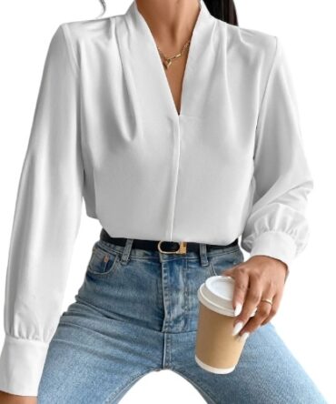 Blusa manga larga blanca