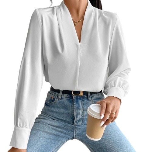 Blusa manga larga blanca