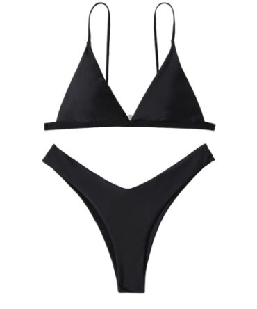 Traje de Baño Negro Liso