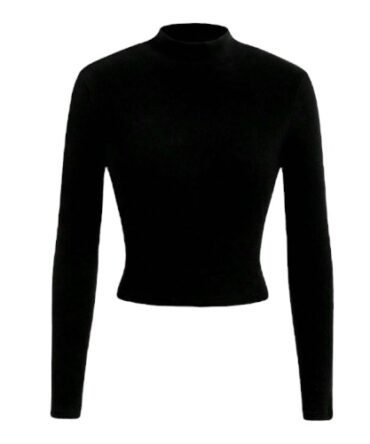 Blusa manga larga negra