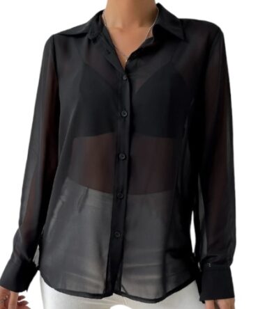 Camisa manga larga negra