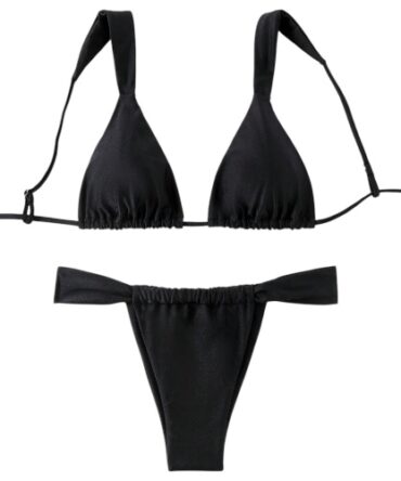 Traje de baño negro triangulo