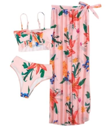Traje de baño panty alta con pareo