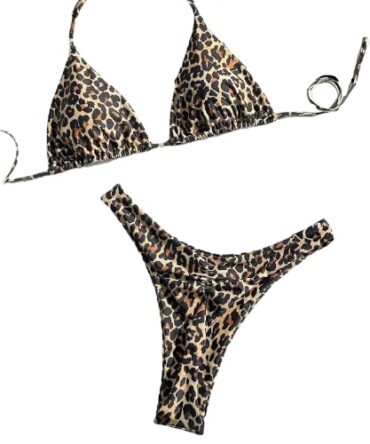 Traje de baño animal print panty semi hilo