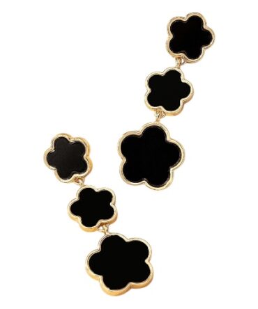 Zarcillos Flores Negro