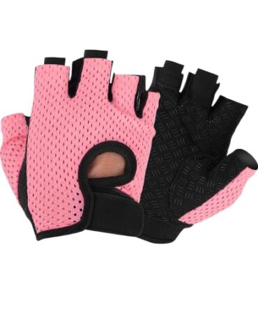 Guantes negro con fucsia