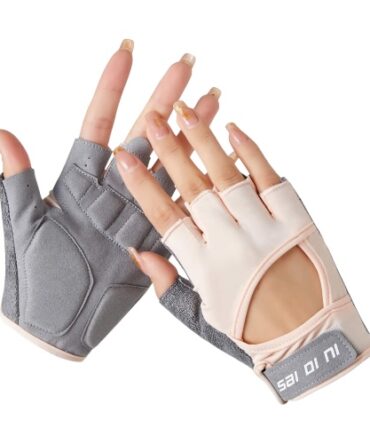 Guantes Rosados con Gris