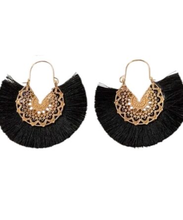 Zarcillos Negro con Dorado