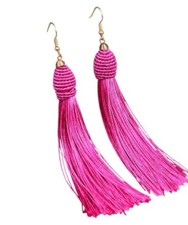 Zarcillos Largos Fucsia