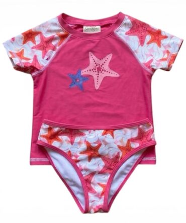 Traje De Baño De Niña Rosa