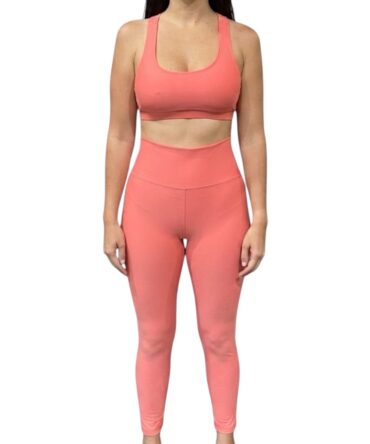 Conjunto deportivo largo salmón