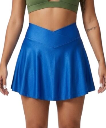 Falda deportiva pretina cruzada azul