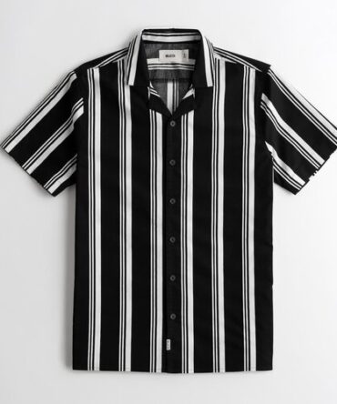 Camisa Hollister Negra de Rayas