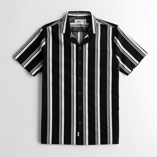 Camisa Hollister Negra de Rayas