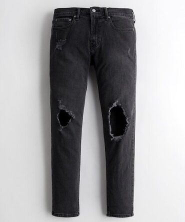 Jean Hollister Skinny Gris Roto