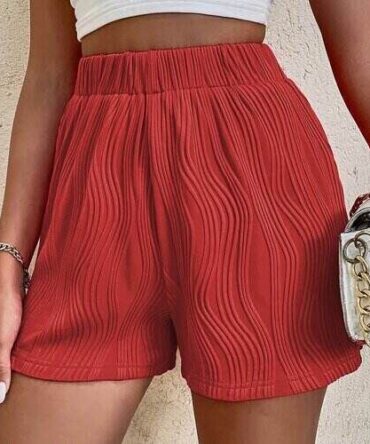 Short Rojo con Textura