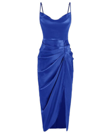 Vestido Azul Saten
