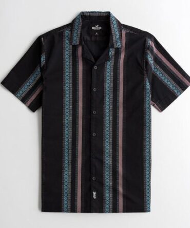 Camisa Hollister Estampada Negra