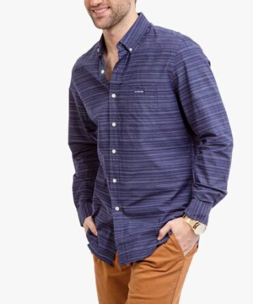 Camisa Polo Azul Manga Larga