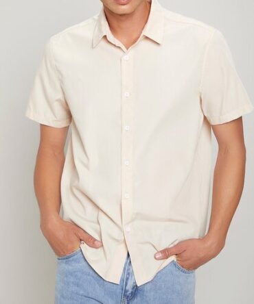 Camisa Beige Tipo Escolar